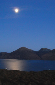 Photo of full moon over Loch na Keal