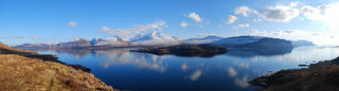 Panoramic Photo of Loch na Keal, Ben Mor and Eorsa
